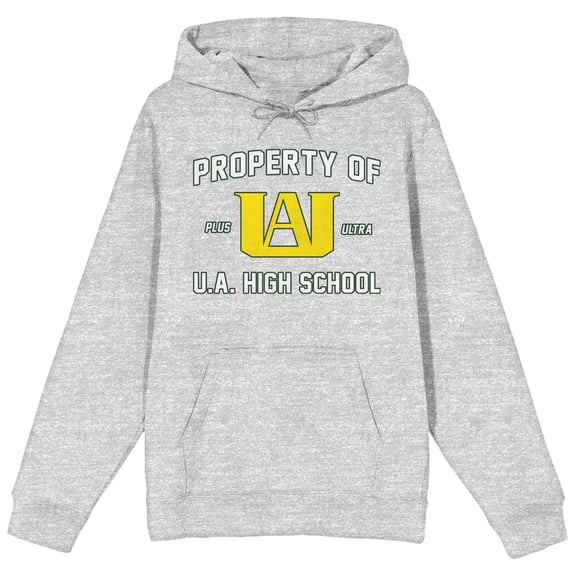 My Hero Academia Property of U.A. High School Men's Athletic Heather Graphic Hoodie-XL