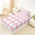 thumbnail image 4 of Homewish Gothic Skull Checkered Twin Sheets,Halloween Themed Bedding,Pink White,3pcs,1 Fitted Sheet and 1 Pillowcase, 4 of 6