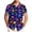 Dark Blue, variant on MELDVDIB Mens Summer Vacation Shirts Button-Up Turn-Down Collar Short Sleeve Tops Fashion Casual Tropical Floral Printed Beach Shirts