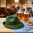thumbnail image 4 of Byfri Felt Trilby Fedora Hat Jazz Style Oktoberfest Festival Hat for Men 24x12.5x28.5cm, 4 of 7