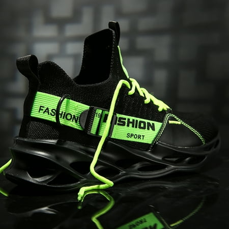 

BUBUDENG Men Athletic Mesh Shoes Non Slip Blade Running Gym Sneakers Lightweight Walking Sports Cool Shoes