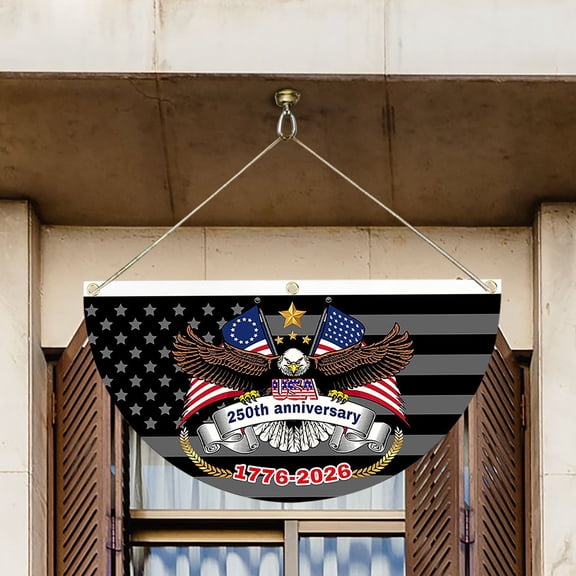 250th Anniversary Bunting Flag 4x2 FT Single Sided for Yard Porch Independence Day Display
