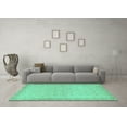 thumbnail image 3 of Ahgly Company Indoor Square Oriental Turquoise Blue Traditional Area Rugs, 3' Square, 3 of 4