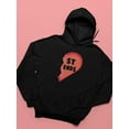 thumbnail image 3 of Best Friends Heart Hoodie Women -Smartprints Designs, Female Small, 3 of 4