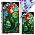 thumbnail image 1 of Pintura de diamante 5D DIY Taladro redondo completo Vidrieras Sirena Kit Decoración (sz4410), 1 of 9
