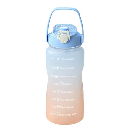 

Midsumdr Sports Water Bottles Gradient Color Water Bottle With Time Marker 32oz Squeezing Ejection Opening BPA Free With Leakproof Wide Mouth And Fast Water Flowing For Outdoor Sport Drinking Cups