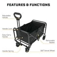 thumbnail image 2 of Tzumi Foldable Wagon, 220lbs Capacity Heavy-Duty Collapsible Wagon with Handle Lock and Swivel Wheels, 2 of 9