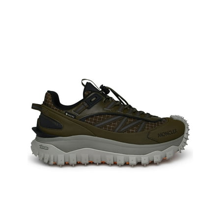 

Moncler Man Trail Grip Sneakers In Green Polyamide