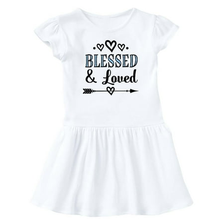 

Inktastic Blessed and Loved Gift Baby Girl Dress