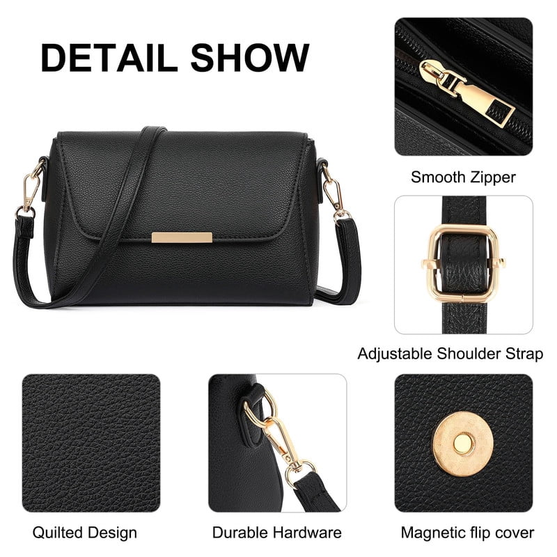 FALAN MULE Small Crossbody Bags for Women PU Leather Purses Trendy Shoulder Handbags