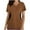 Brown, variant on Xfvqtps V-Neck Scrubs Tops for Women Soft Stretch Wrinkle-Resist Medical Nursing Uniform with 2 Pockets Comfortable Lightweight Working Uniform Short Sleeve Printing Blouse Burgundy