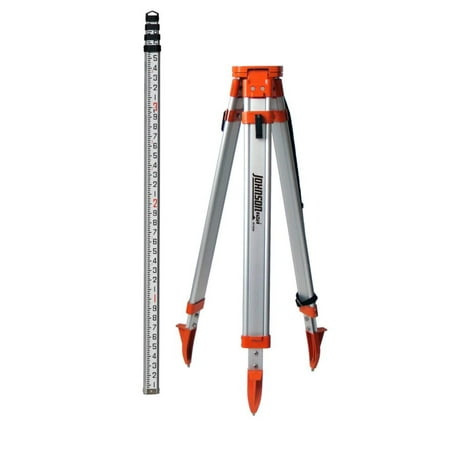 Image of Johnson Level & Tool Universal Tripod/Grade Rod Kit Aluminum 40-6350