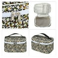thumbnail image 3 of 1 Pc Lady Portable Peony Travel Cosmetic Bag for Vacation Business Travel Black Polyester, 3 of 3