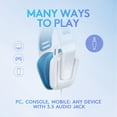 thumbnail image 3 of Logitech G335 Wired Gaming Headset, with Flip to Mute Microphone, 3.5mm Audio Jack, Memory Foam Earpads, Lightweight, Compatible with PC, PlayStation, Xbox, Nintendo Switch/Switch 2, 3 of 6
