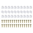 thumbnail image 1 of Unique Bargains Clips de Retenue en Verre, 30 Packs Clips de Support de Miroir pour Portes d'Armoire en Verre de 3-4 mm, 1 of 6