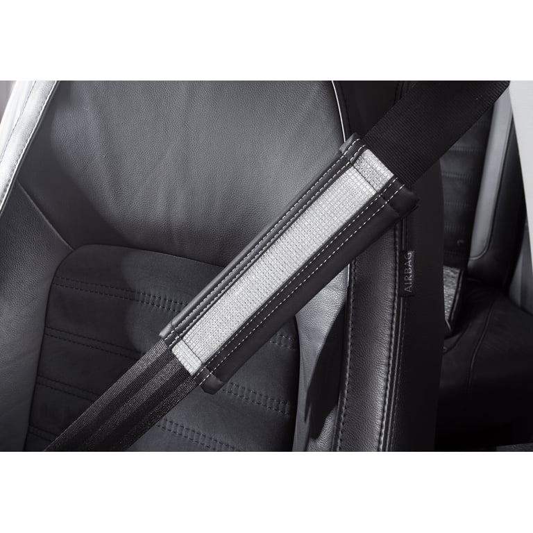 Auto Drive Diamond Faux Leather Seatbelt Pad photo 3