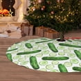 thumbnail image 6 of Yiaed Green Cucumber1 Print Christmas Tree Skirt , Tree SkirtsTree Mat for Christmas Winter Holiday Indoor Decorations-36", 6 of 7