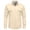 Beige#mens western cowboy shirts, variant on Mens Western Snap Button Shirts Casual Work Collared Tshirt With Front Pockets Solid Color Business Long Sleeve Tee White,XXL