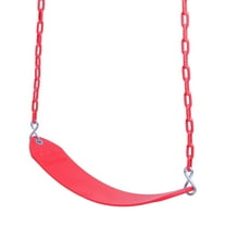 Swurfer Classic Playground Belt Tree Swing with Pinch Free Rubber Coated 66" Metal Hanging Chains, Holds 155lbs, Ages 4 and Up