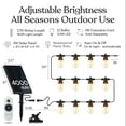 thumbnail image 2 of Brightech Ambience Pro Solar String Lights - Super Bright 27Ft Remote Control Outdoor String Lights with 12 Shatterproof S14 Bulbs, Commercial Grade LED, Waterproof Patio Lights, 4W Soft White, 2 of 9