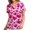 #7-Pink, variant on Pntutb Womens Womens Uniform Working Clothing Print V Neck Short Sleeve Tops with Pocket