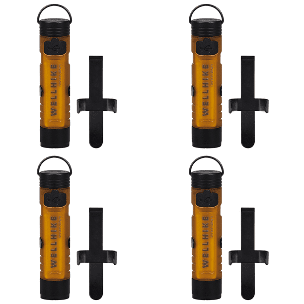 Mini linterna LED de bolsillo con carga tipo C (marrón oscuro sin hebilla)