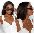 thumbnail image 3 of ibiyuan Polarized Sunglasses Women 90's Fashion Rectangle Sunglasses For Women Black Tortoise Frame Retro Sun Glasses, 3 of 7