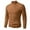 Coffee, variant on Mens Slim Fit Mock Neck Sweater Business Casual Knitted Pullover Sweaters Solid Color Long Sleeve Knit Shirt Dress Sweater Coffee XXL