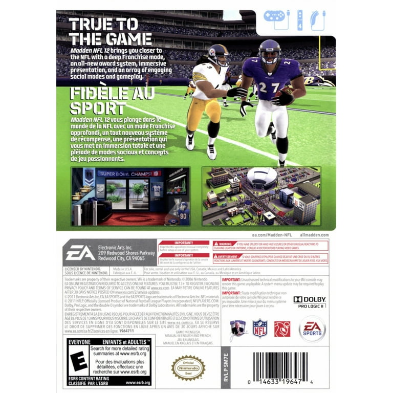 Madden NFL 12 (Wii) - Walmart.com