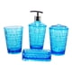 thumbnail image 3 of Estuche de almacenamiento premium con 4 portacepillos y dispensador de loción para apartamento azul, 3 of 9