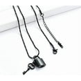 thumbnail image 6 of Padlock Necklace Stainless Steel Lock Chain for Men Women Cremation Jewelry for Ashes Urn Necklace Keepsake Memorial Punk Lock Pendant Ashes Holder, 6 of 7