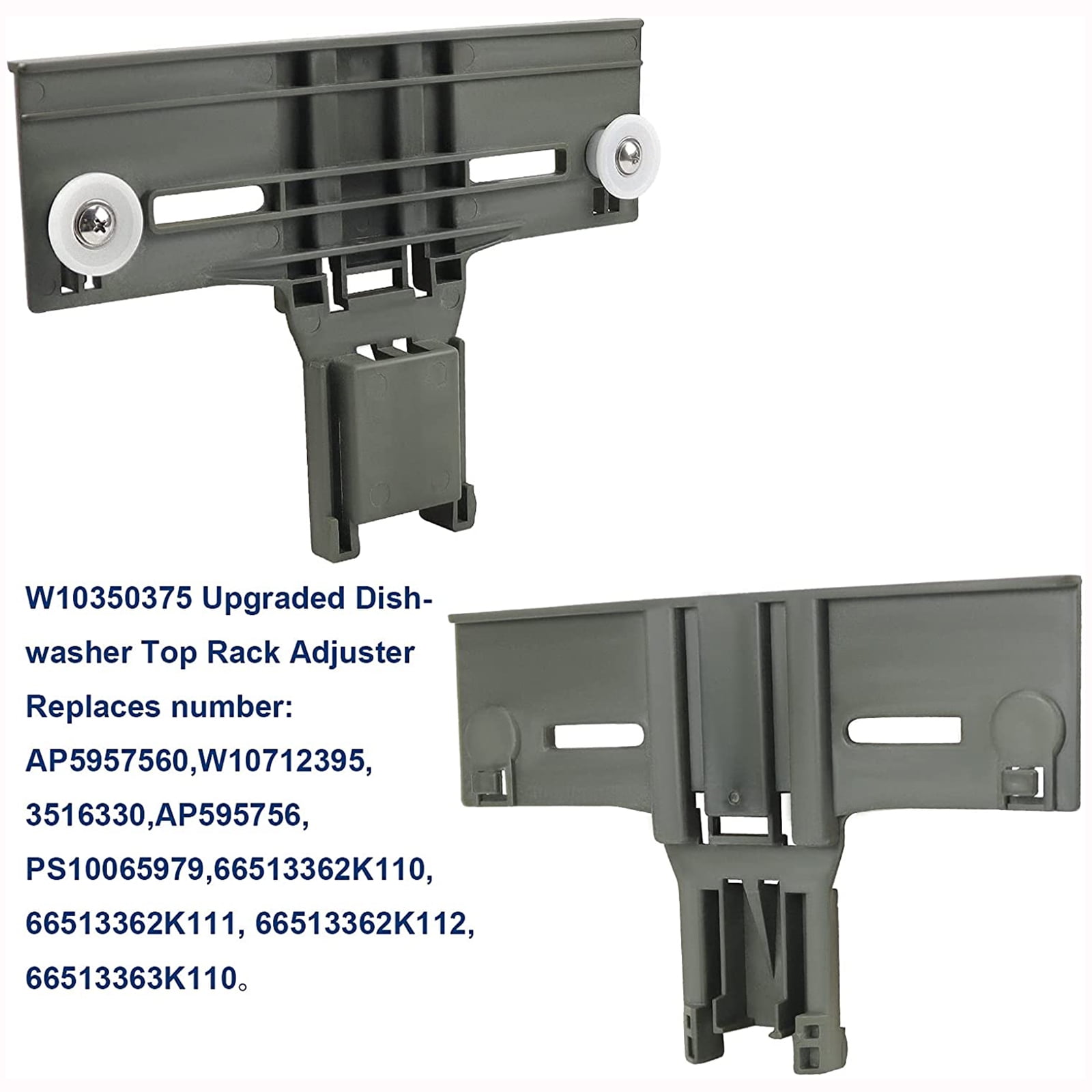 Beaquicy Dishwasher Top Rack Adjuster Repair Kit for Whirlpool Dishwashers