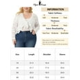 thumbnail image 6 of Agnes Orinda Plus Size Cardigan for Women Lace Bolero Shrug 3/4 Sleeve Tie Front Elegant Bolero Cardigan 3X White, 6 of 6
