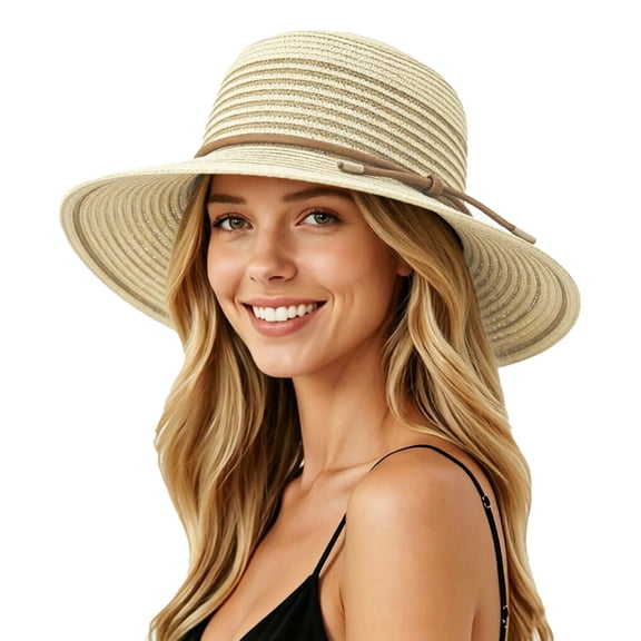 Womens Sun Visor Hat Wide Brim Floppy Summer Beach Hats for Women