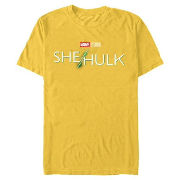 Marvel Studios She-Hulk Series Logo - Short Sleeve Blended T-Shirt for Adults - Customized-Yellow