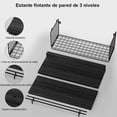 thumbnail image 3 of Juego de 3 Repisas Flotantes de Pared, Estantes Flotantes para Baño, Estantes Flotantes Montados Pared con de Papel Higiénico de Metal para Cocina, Dormitorio, Baño, Oficina (Blanco), 3 of 7