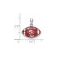 thumbnail image 2 of Sterling Silver University of Southern California Enameled S-C Football Pendant Charm, 2 of 2