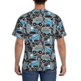 thumbnail image 3 of Bixox Men's Blue Excavator Printed Short Sleeve Skinny Athletic T-Shirt, 3 of 6