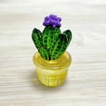 thumbnail image 1 of Harpily Desktop Decor Cactus Car Center Console Decoration Transparent Resin Crafts Computer Home Decoration, 1 of 3