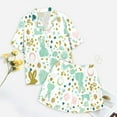 thumbnail image 5 of Tanghaowl Easter Pjs for Kids Children's Fashion Printed Button Down Lapel Short Sleeved Top Shorts Pajamas Set 3 Piece Baby Boy Outfits, 5 of 5