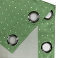 thumbnail image 5 of Ambesonne Green Grommet Curtain, 60s Retro Vintage Dots, 50" x 54", Green and White, 5 of 6
