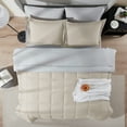 thumbnail image 2 of LammaLoe Twin Comforter Set, With Sheets, Reversible Bed In A Bag 5 Piece, Bedding Set, Beige, 2 of 7