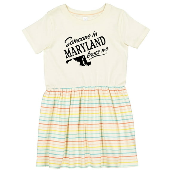 Inktastic Someone in Maryland Loves Me Girls Toddler Dress