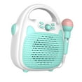 thumbnail image 3 of pitrice Kids Karaoke Machine Singing bluetooth karaoke machine Build machine Build Toys Microphone LED Light Toy Indoor Outdoor Portable Blue, 3 of 9