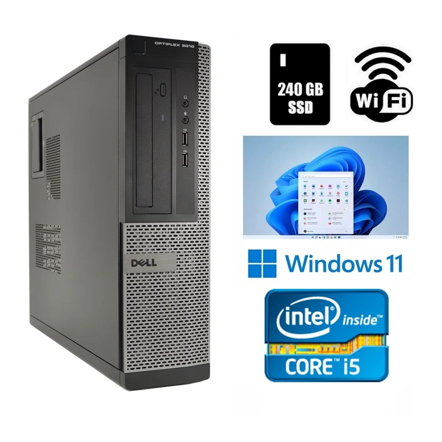 Restored Dell OptiPlex 3020 Desktop Computer Core i3 Processor 8GB