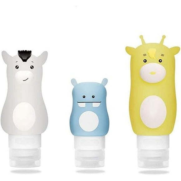 Travel Bottles Set for Liquids, TSA Approved Leak Proof Silicone Cosmetic Travel Containers with Suction Cup, for Shampoo, Conditioner, Lotion, Toiletries(1.7OZ, 2.4OZ, 3.1OZ)