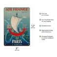thumbnail image 2 of Paris a 2000 Ans (2000 Years Old) - France - Vintage Airline Travel Poster by J. Bilon c.1952 - 8 x 12 inch Vintage Wood Art Sign, 2 of 4
