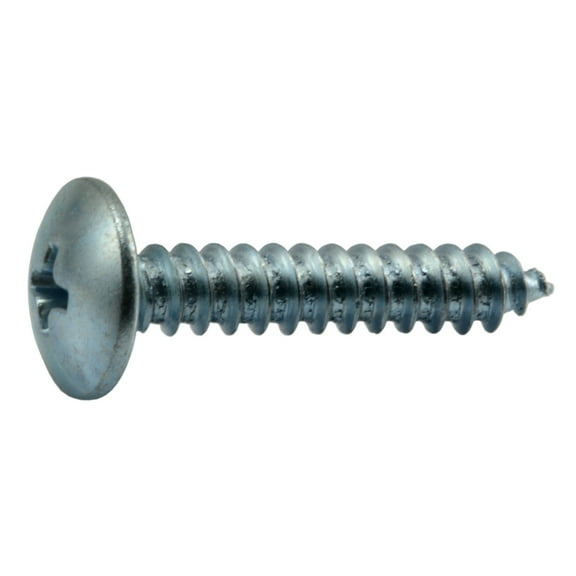 #10 x 1" Zinc Plated Steel Phillips Truss Head Sheet Metal Screws (30 pcs.)
