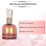 Elite Flora EDP 100ML (3.4 OZ) by Intense Elite & Shaheen Gold EDP 100ML (3.4 OZ) by Lattafa Pride. (BUNDLE)