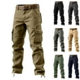 thumbnail image 3 of Atogsazn Mens Cargo Sweatpant Casual Military Workout Pants Hiking Trousers with Pocket Clothing Navy 36 Fashion, 3 of 3